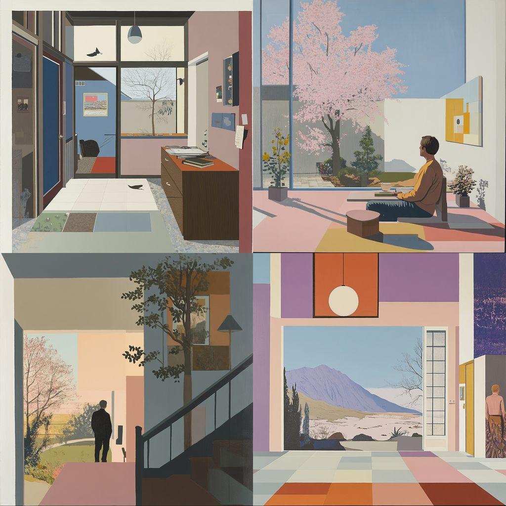 Richard McGuire style, Midjourney V6.1, render 1 of 4