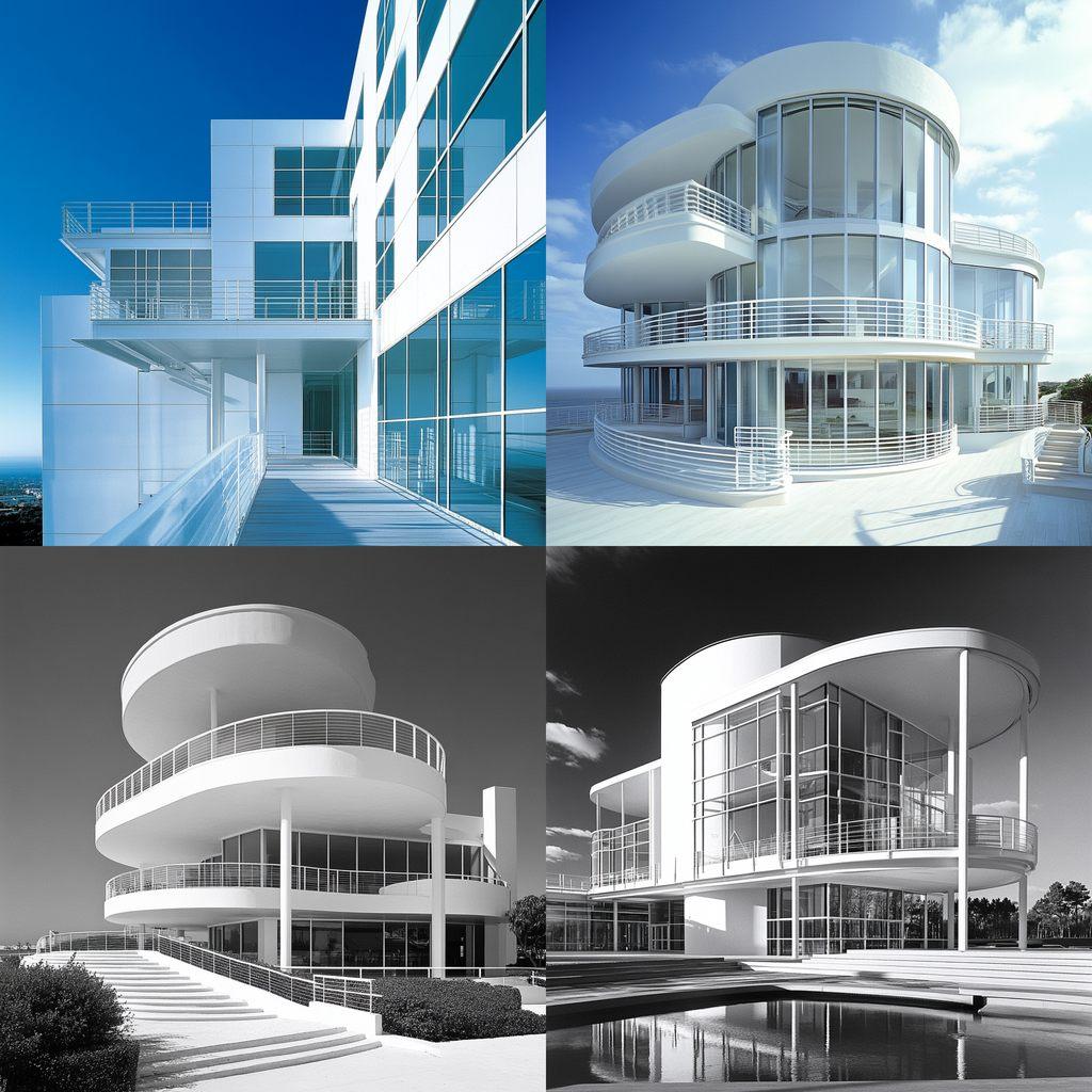 Richard Meier style, Midjourney V6.1, render 1 of 4