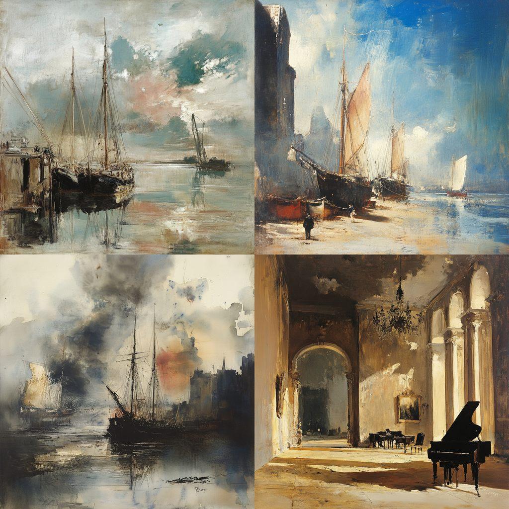 Richard Parkes Bonington style, Midjourney V6.1, render 1 of 4