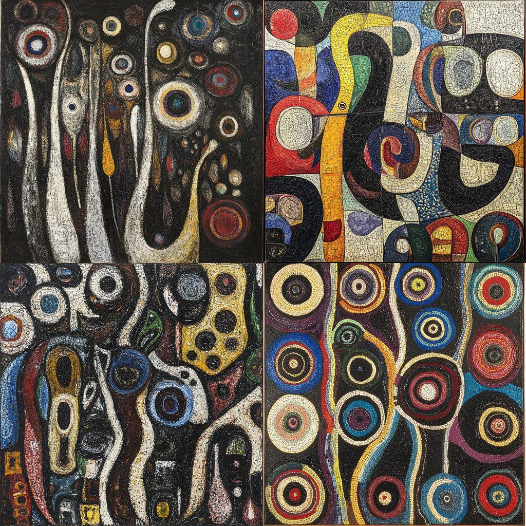 Richard Pousette-Dart style, Midjourney V6.1, render 1 of 4