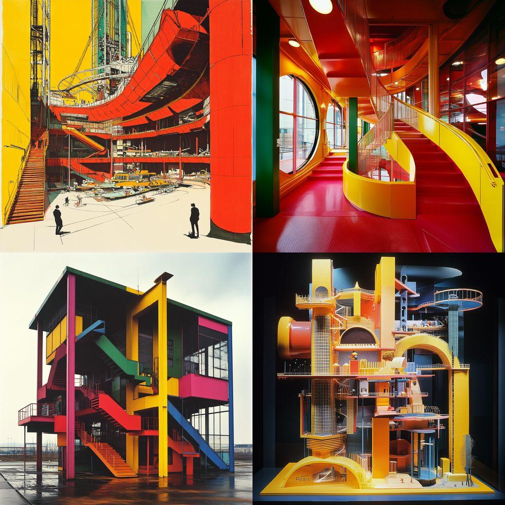 Richard Rogers style, Midjourney V6.1, render 1 of 4