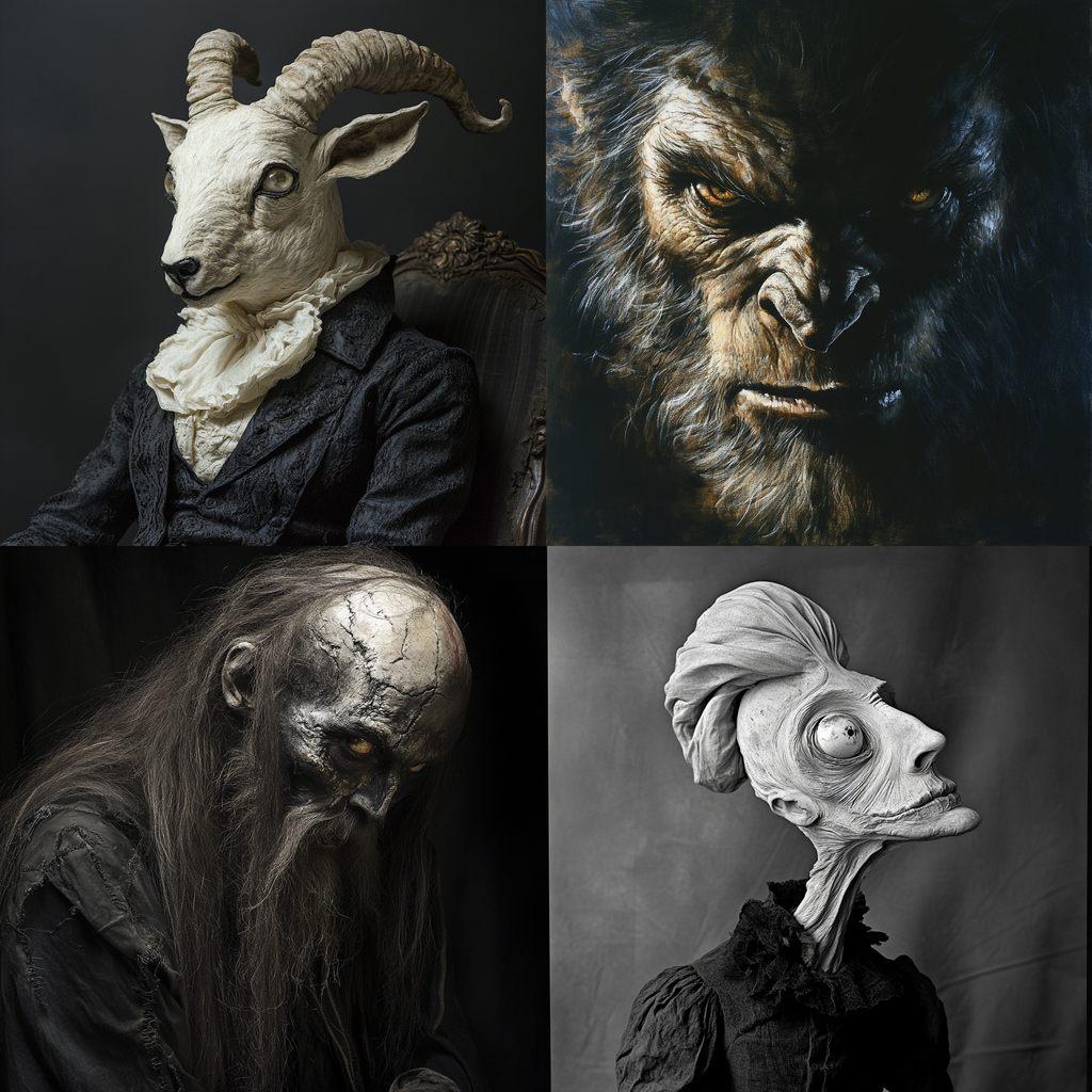 Rick Baker style, Midjourney V6.1, render 1 of 4