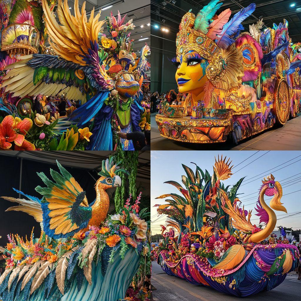 Rio Carnival float style, Midjourney V6.1, render 1 of 4