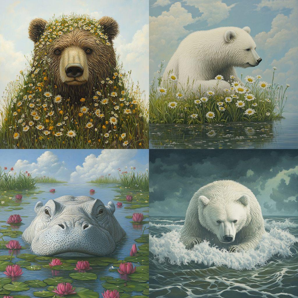 Robert Bissell style, Midjourney V6.1, render 1 of 4