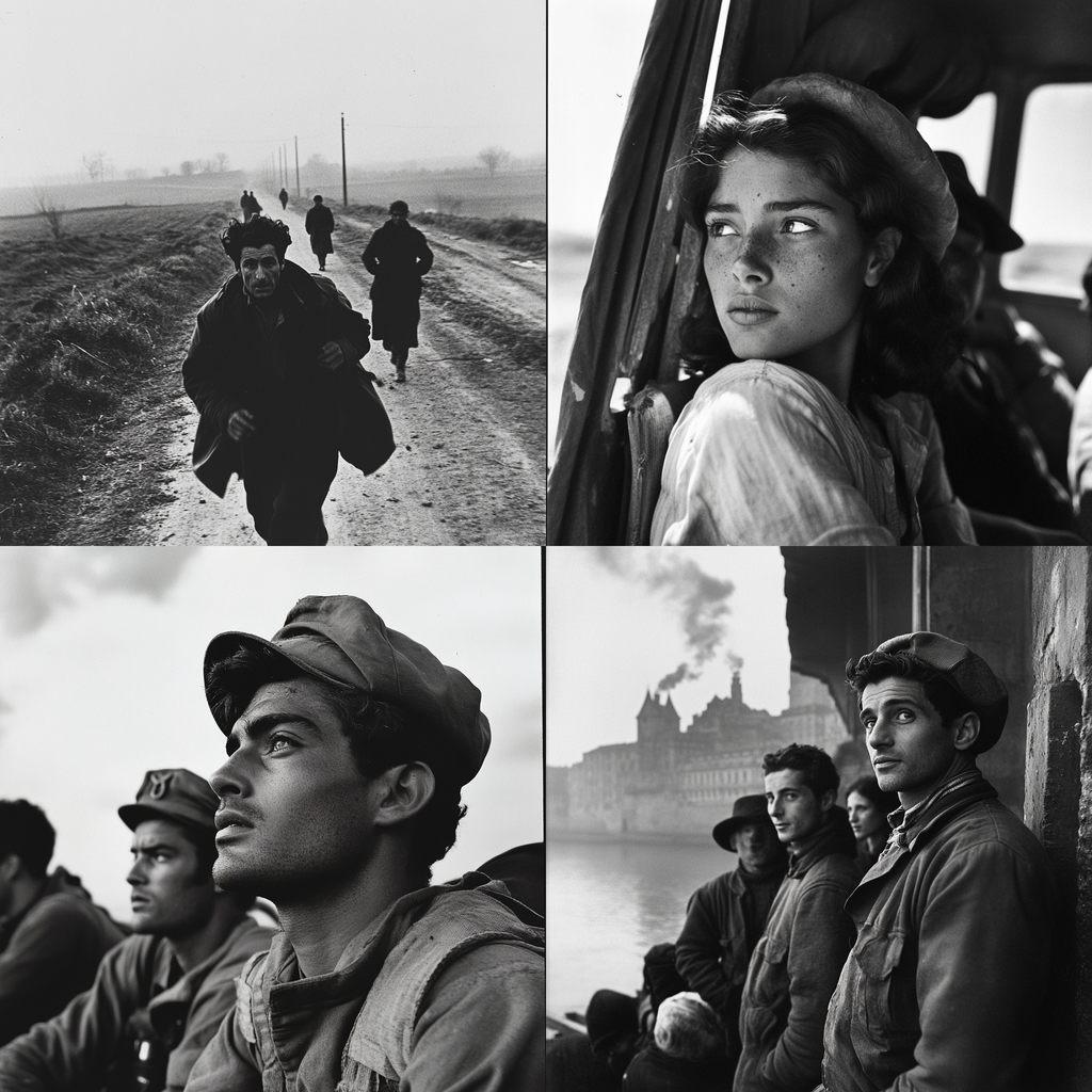 Robert Capa style, Midjourney V6.1, render 1 of 4