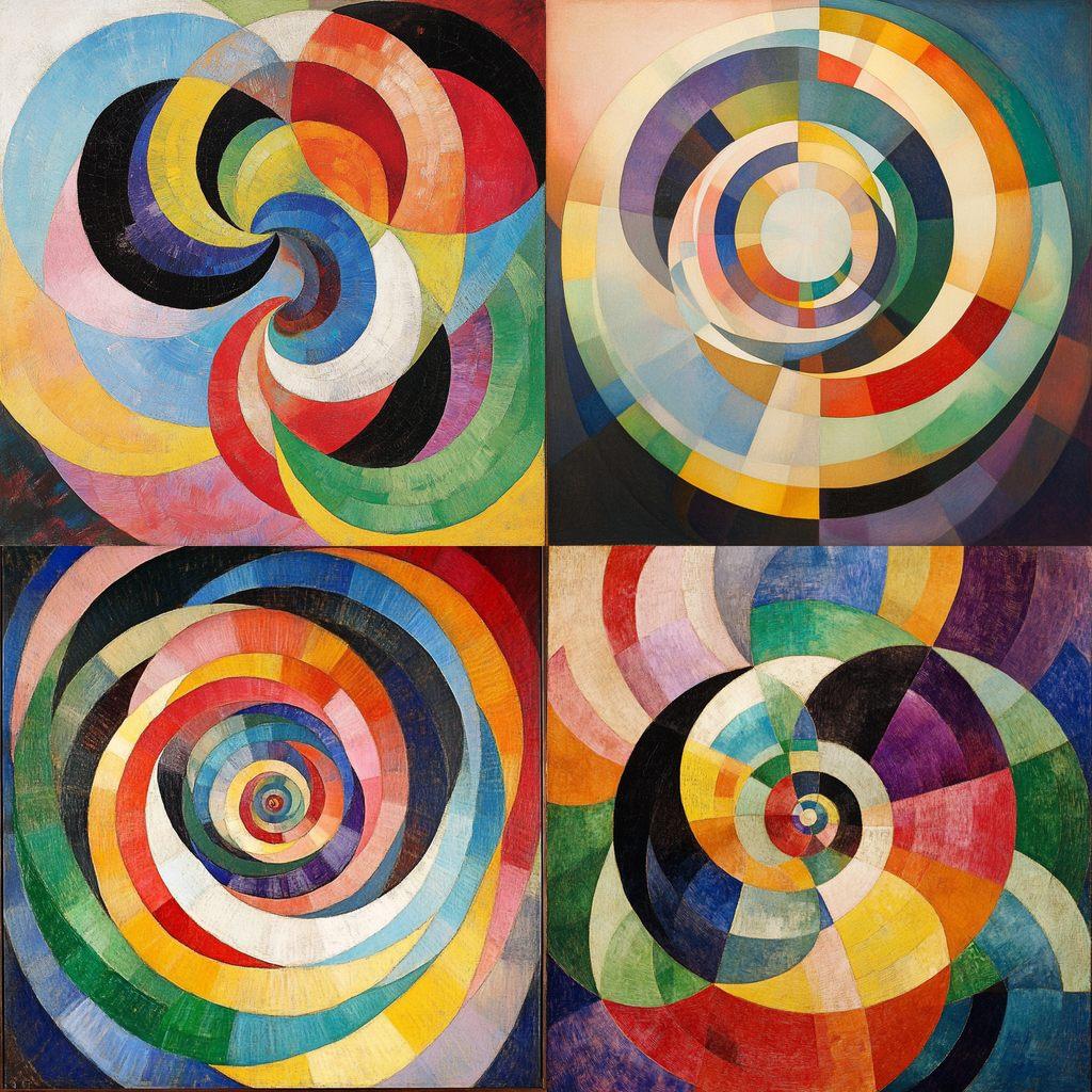 Robert Delaunay style, Midjourney V6.1, render 1 of 4