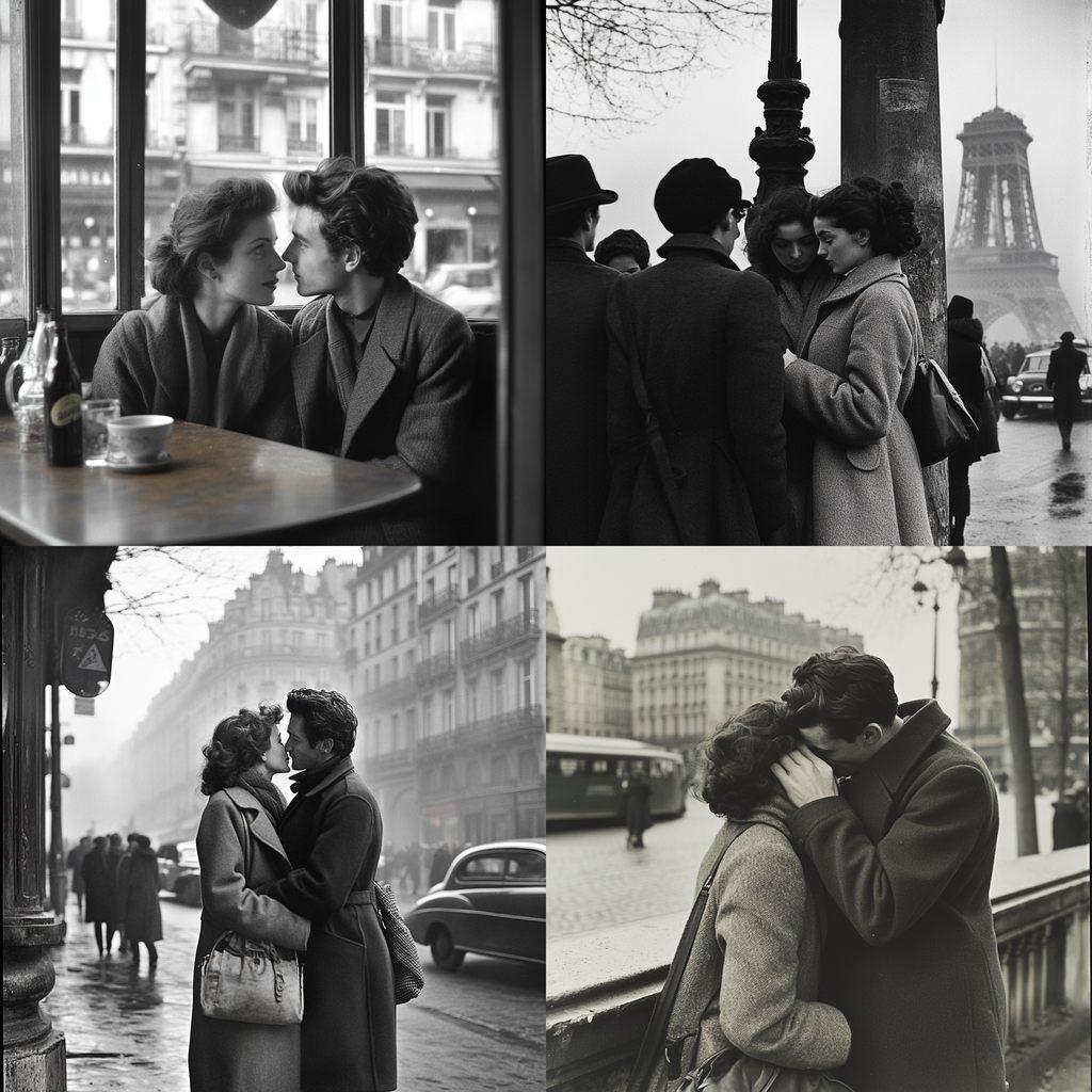 Robert Doisneau style, Midjourney V6.1, render 1 of 4