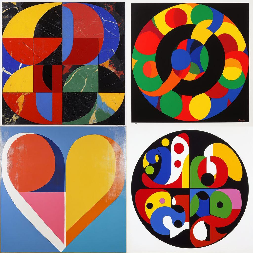 Robert Indiana style, Midjourney V6.1, render 1 of 4