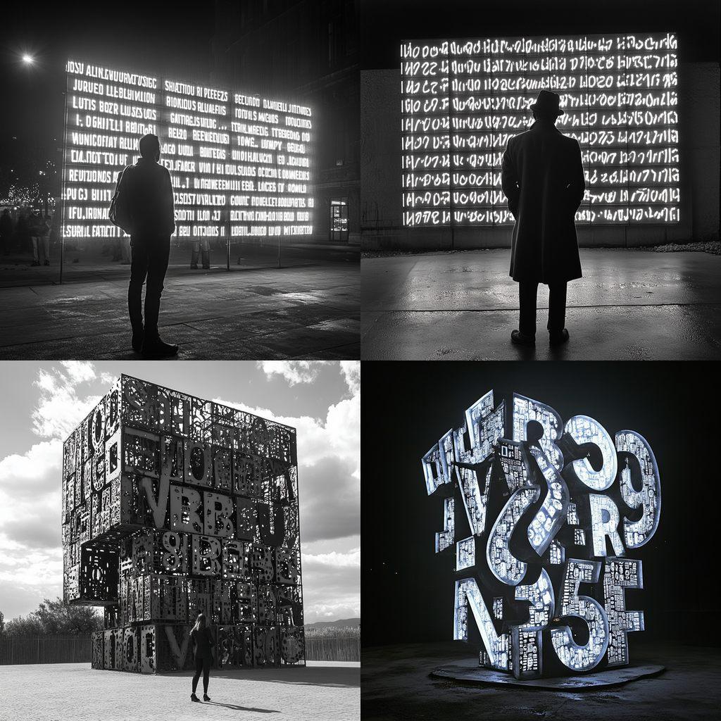 Robert Montgomery style, Midjourney V6.1, render 1 of 4