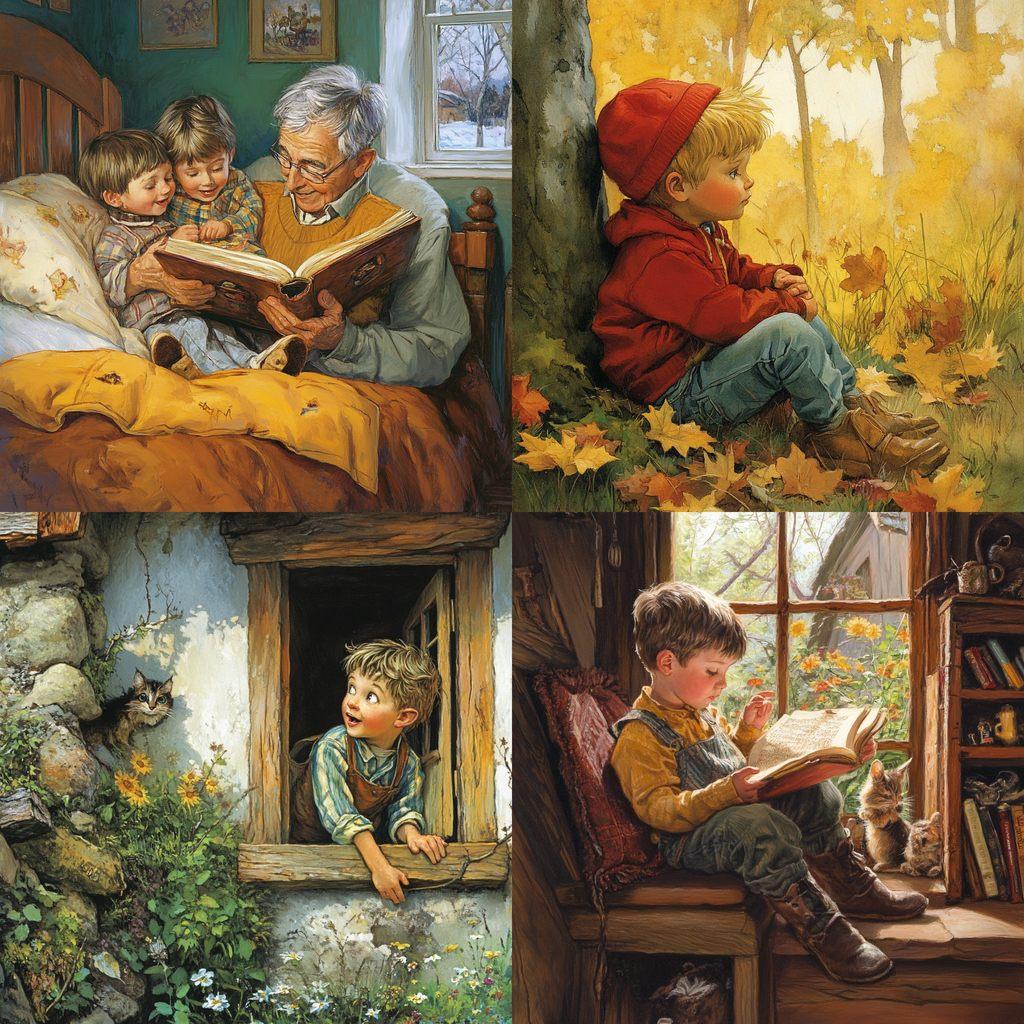 Robert Munsch style, Midjourney V6.1, render 1 of 4