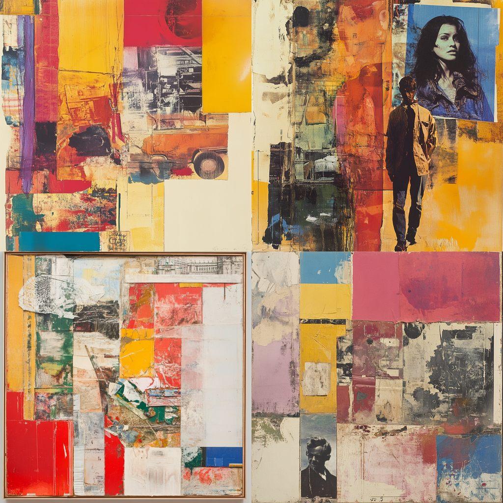 Robert Rauschenberg style, Midjourney V6.1, render 1 of 4