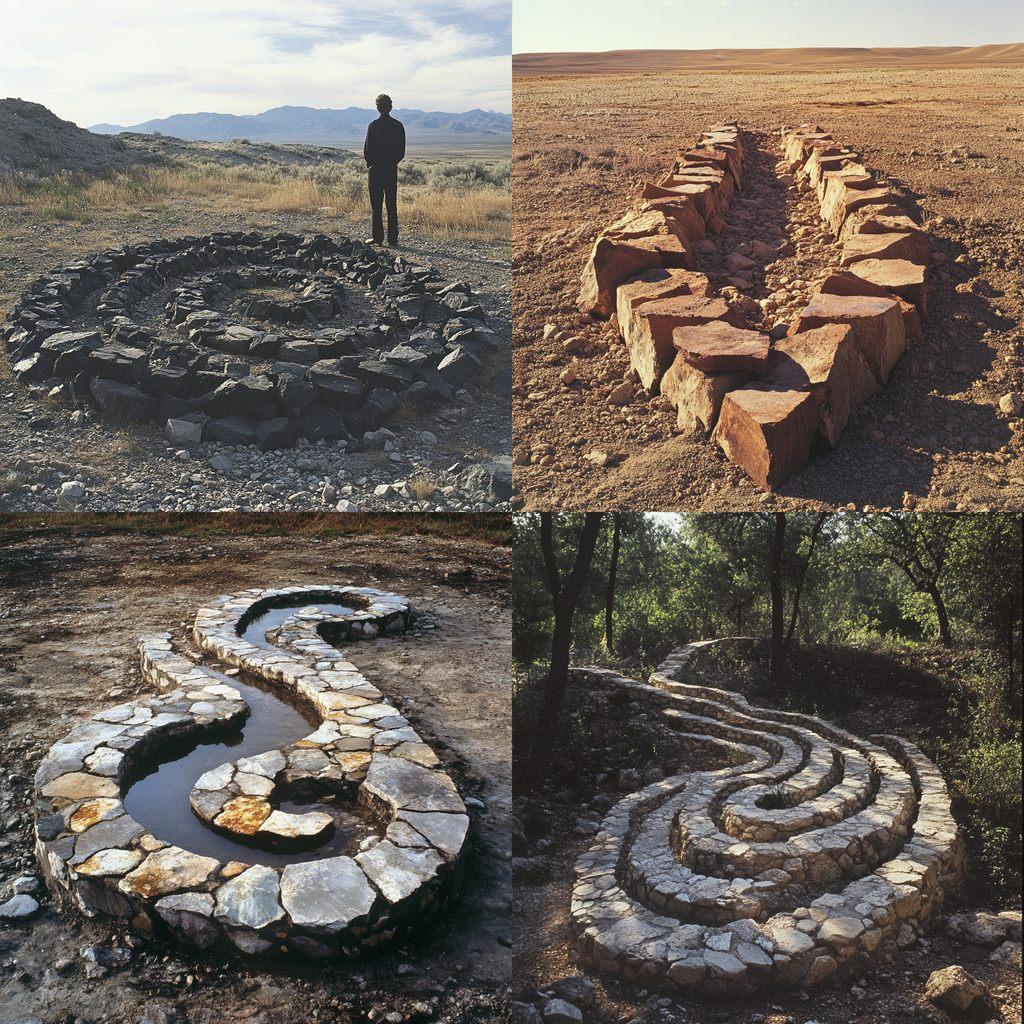 Robert Smithson style, Midjourney V6.1, render 1 of 4