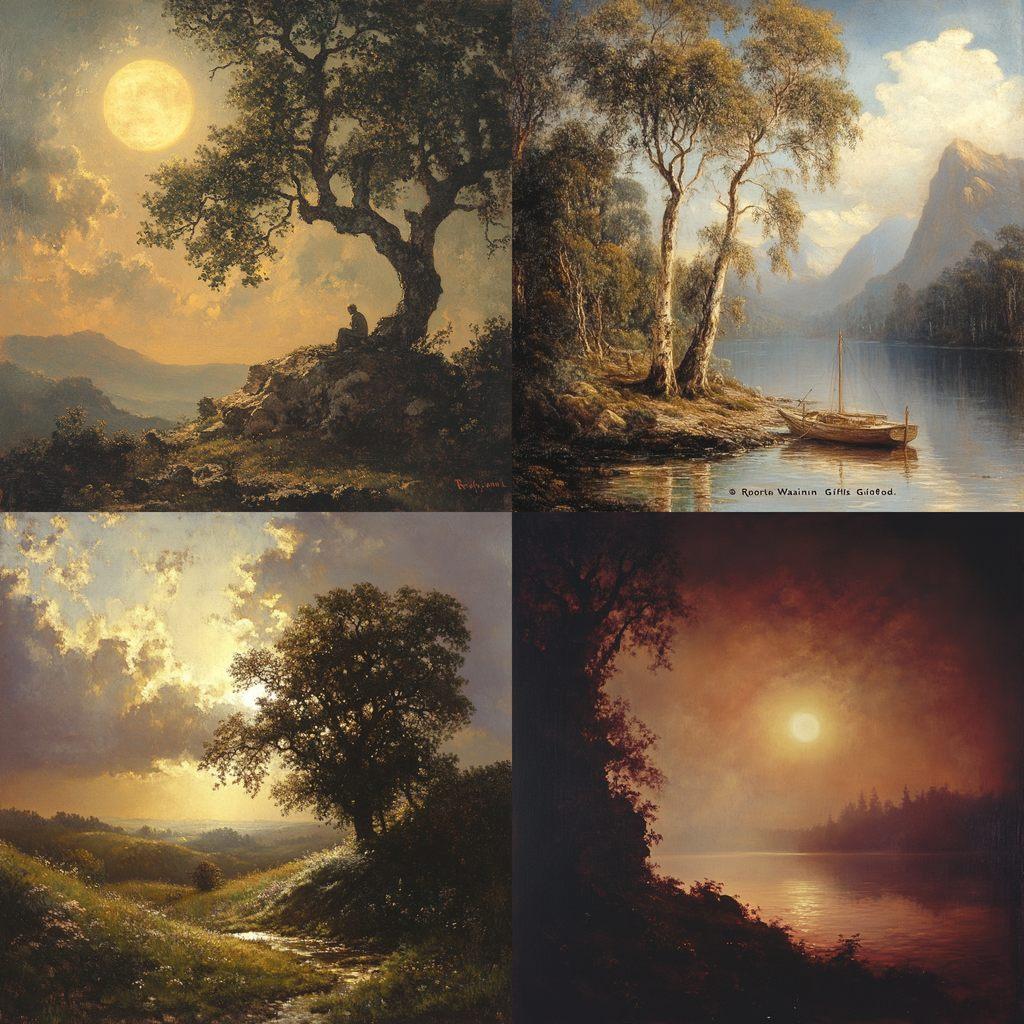 Robert Swain Gifford style, Midjourney V6.1, render 1 of 4
