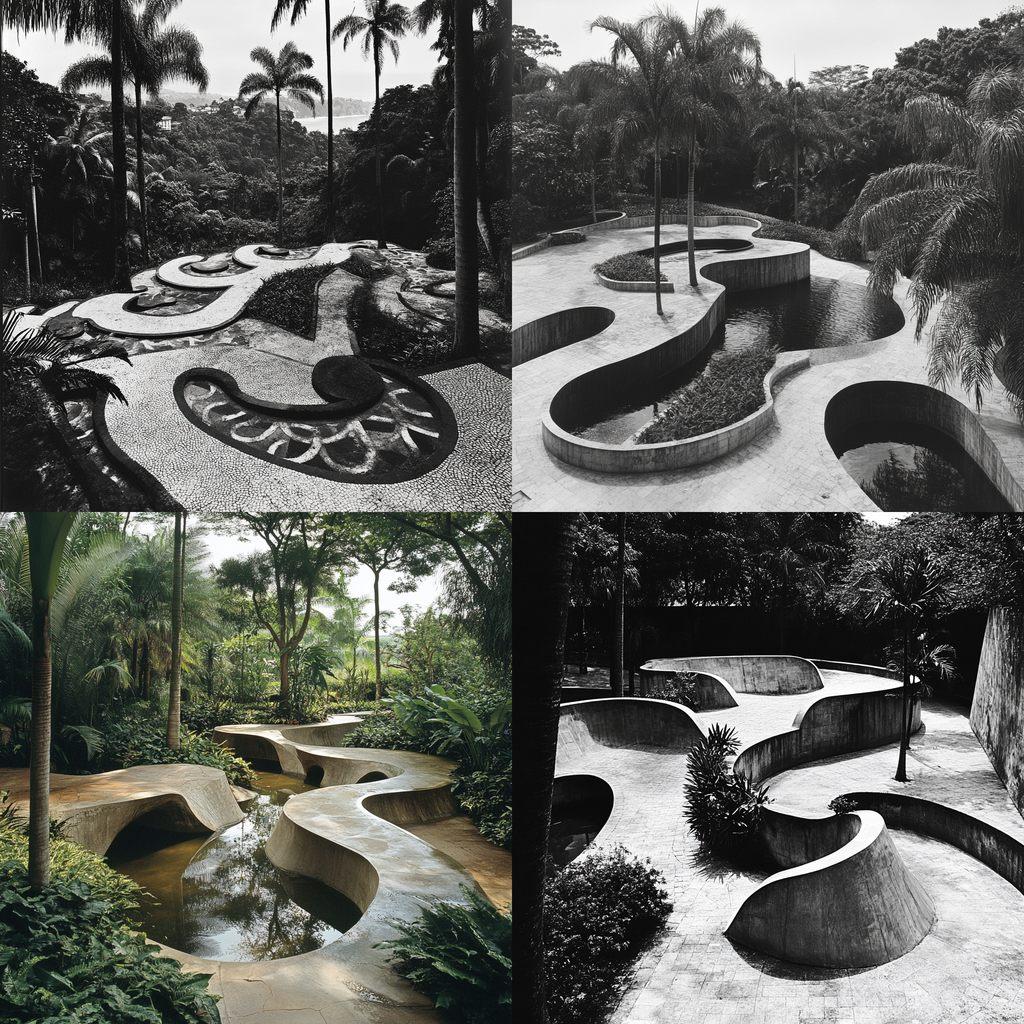 Roberto Burle Marx style, Midjourney V6.1, render 1 of 4