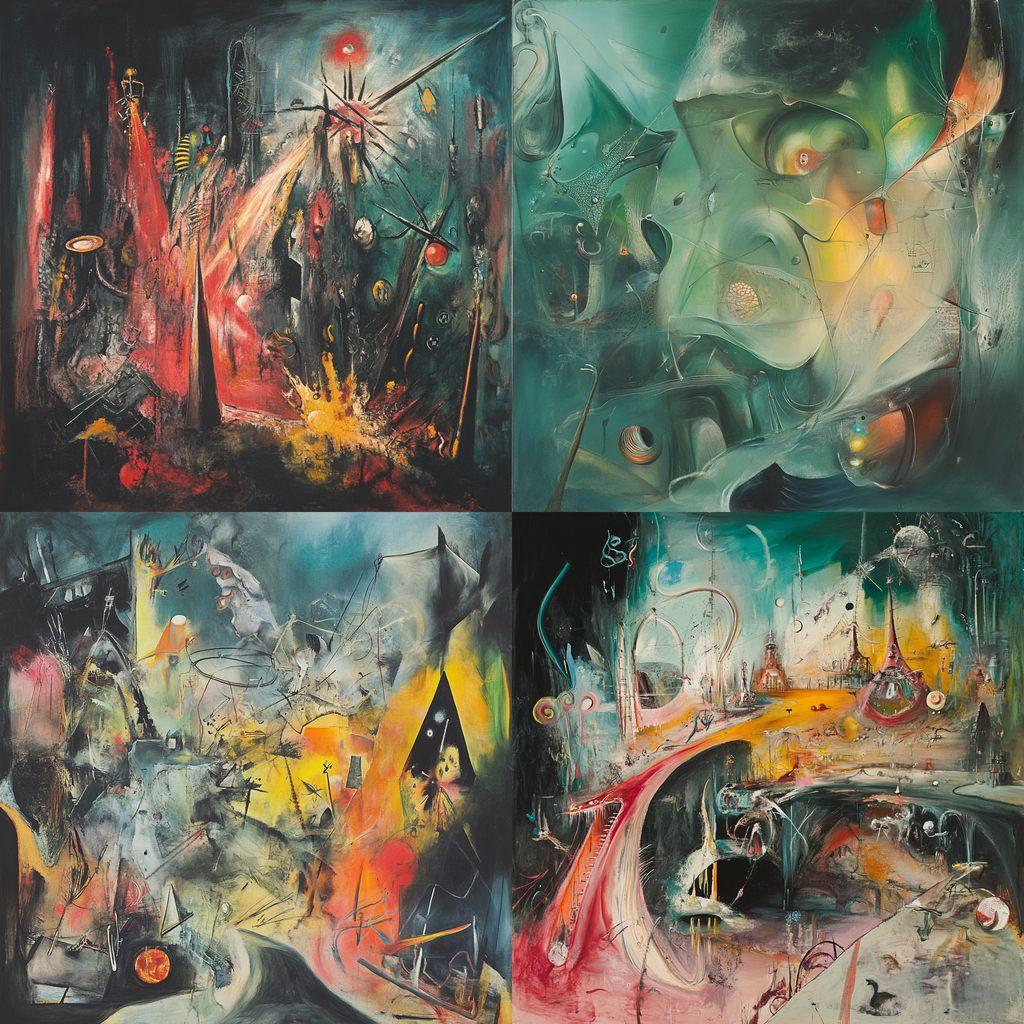 Roberto Matta style, Midjourney V6.1, render 1 of 4
