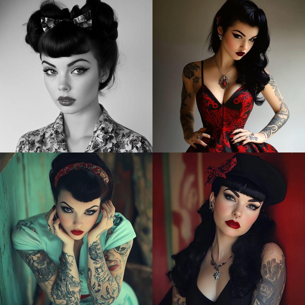 Rockabilly fashion style, Midjourney V6.1, render 1 of 4