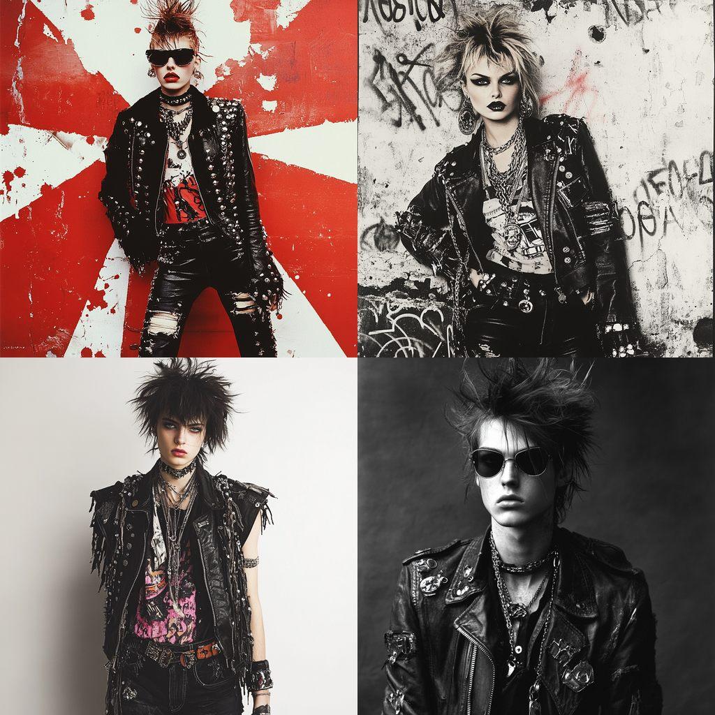 Rocker fashion style, Midjourney V6.1, render 1 of 4