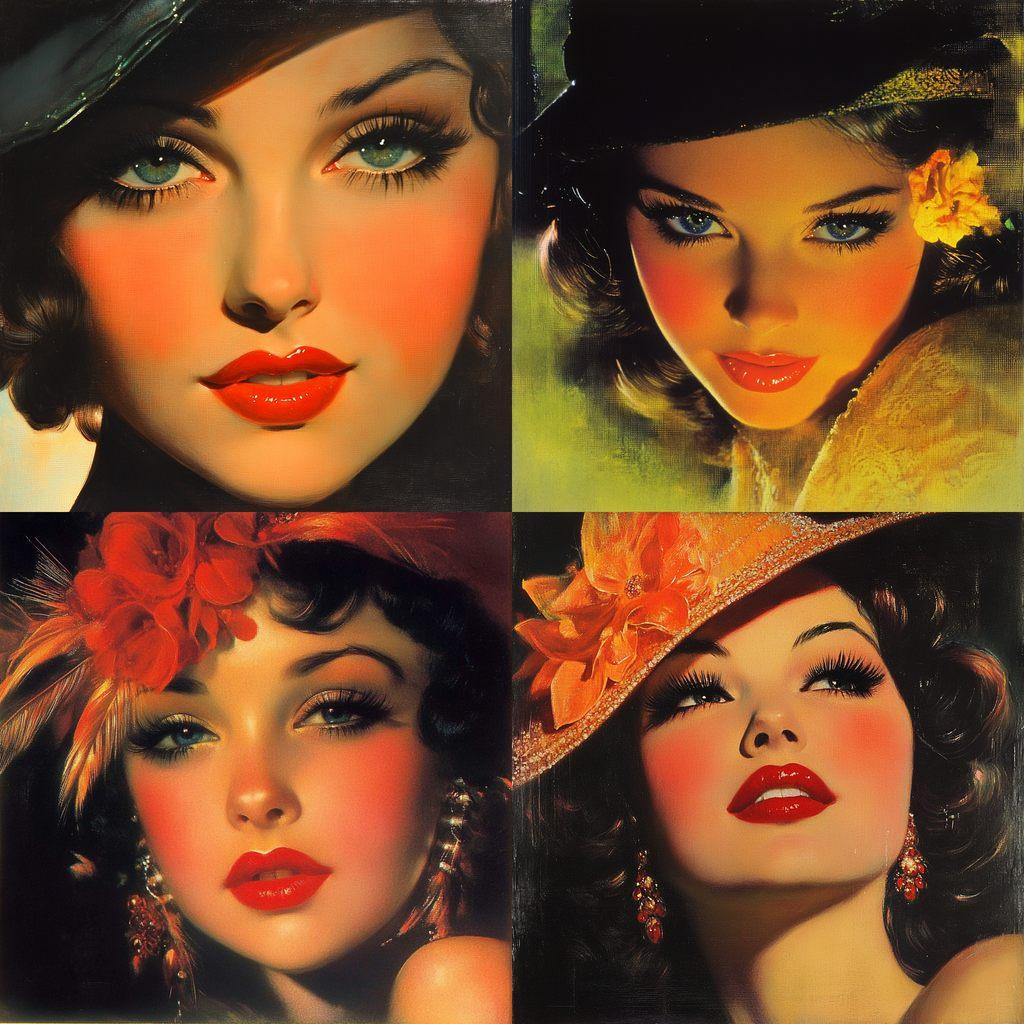 Rolf Armstrong style, Midjourney V6.1, render 1 of 4