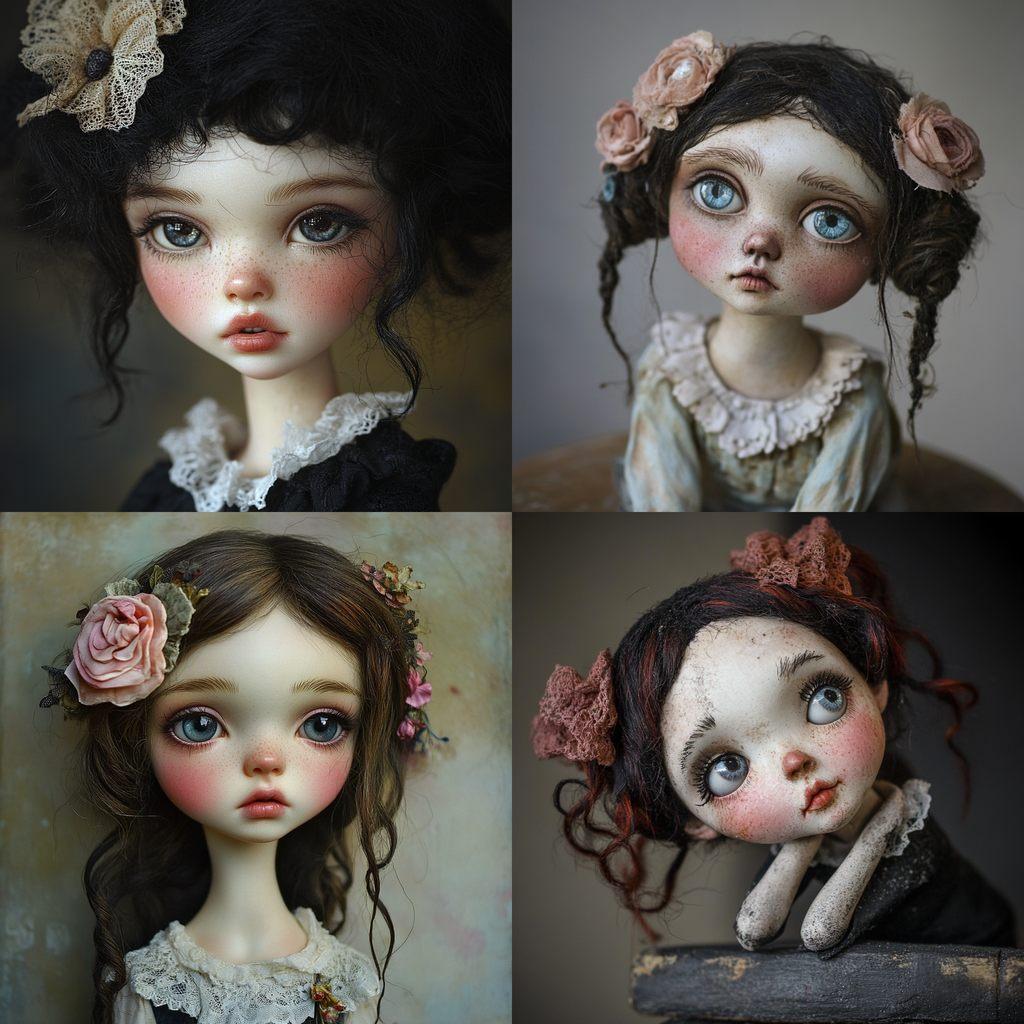 Roly-poly doll style, Midjourney V6.1, render 1 of 4