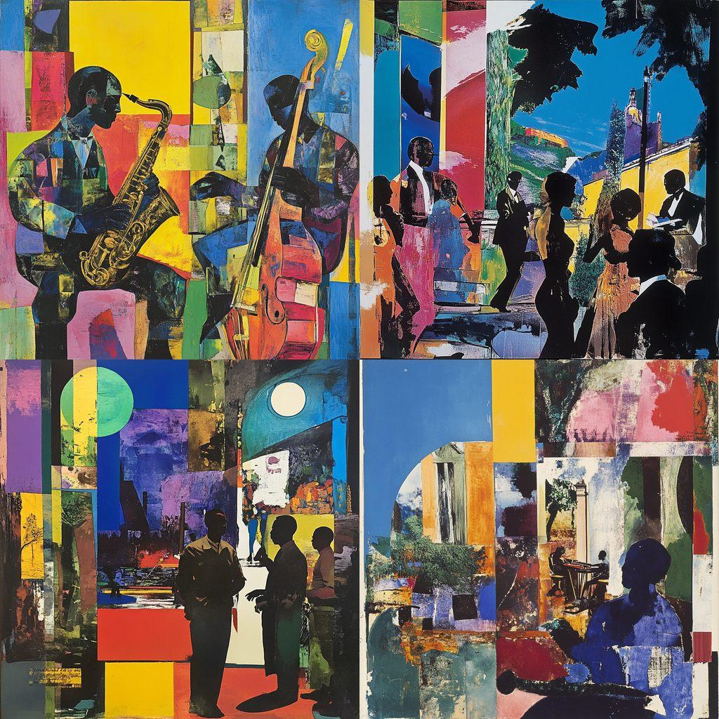 Romare Bearden style, Midjourney V6.1, render 1 of 4