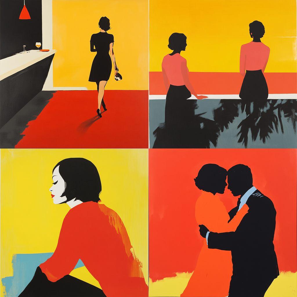 Rosalyn Drexler style, Midjourney V6.1, render 1 of 4