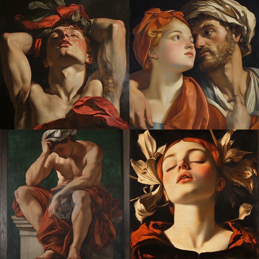Rosso Fiorentino style, Midjourney V6.1, render 1 of 4