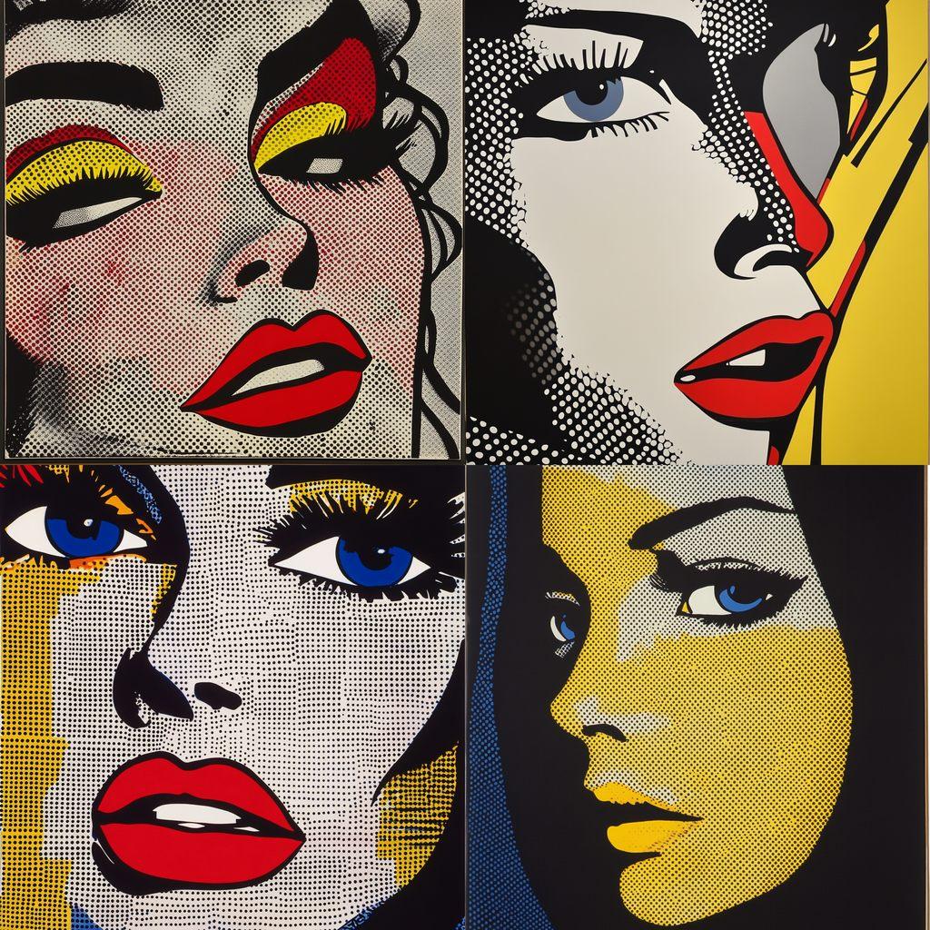 Roy Lichtenstein style, Midjourney V6.1, render 1 of 4