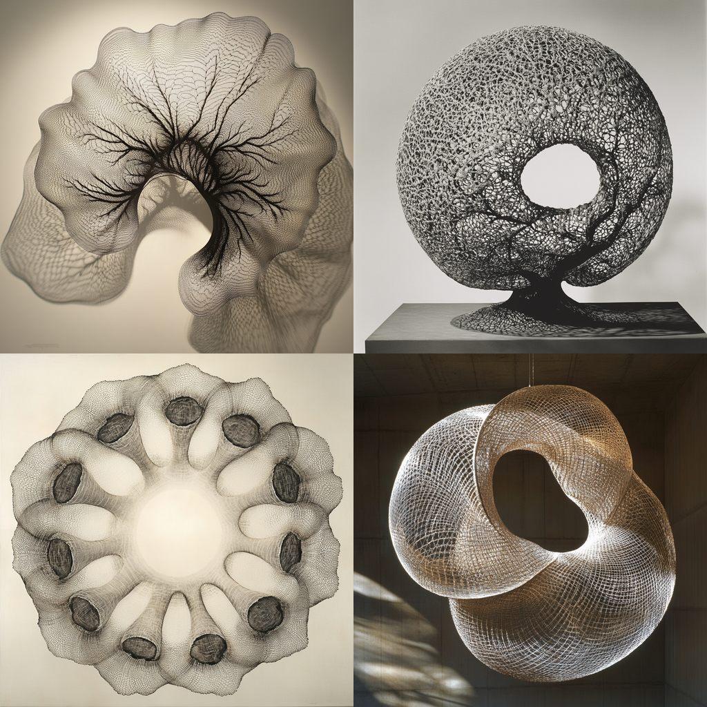 Ruth Asawa style, Midjourney V6.1, render 1 of 4