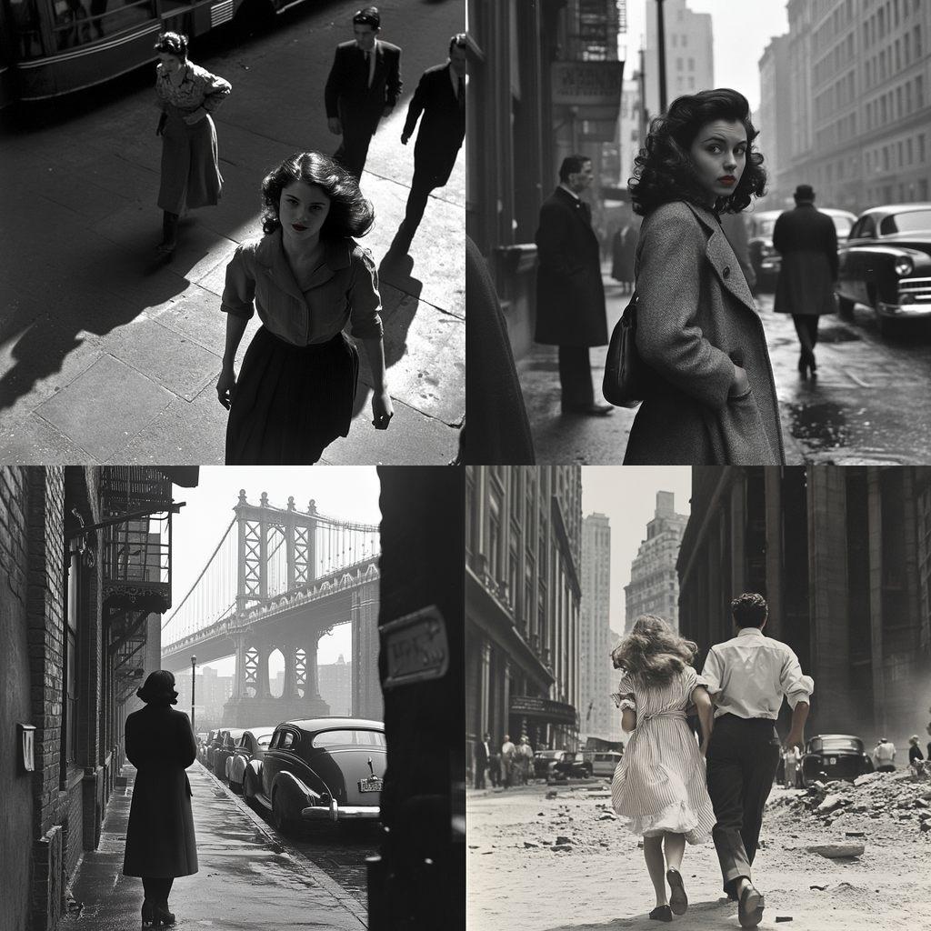 Ruth Orkin style, Midjourney V6.1, render 1 of 4
