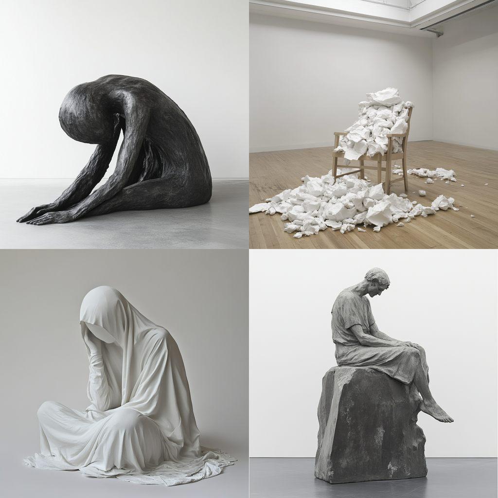 Ryan Gander style, Midjourney V6.1, render 1 of 4