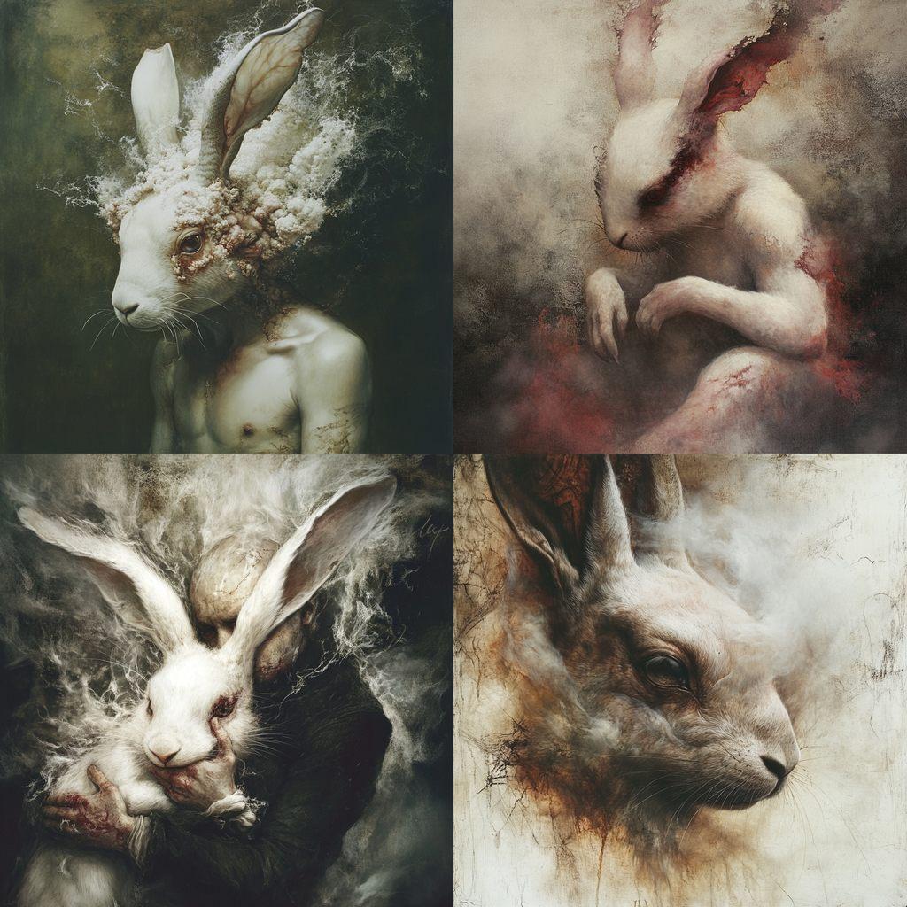 Ryohei Hase style, Midjourney V6.1, render 1 of 4