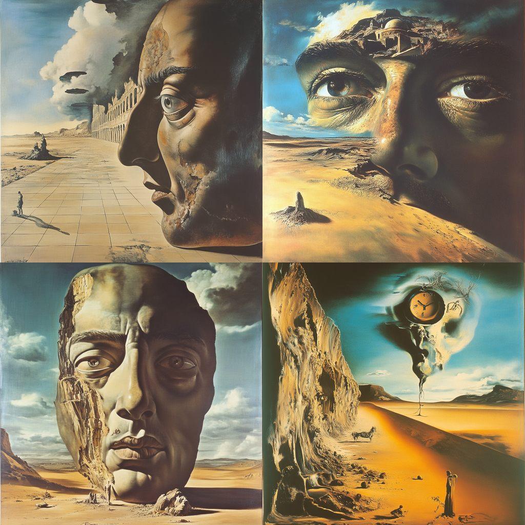 Salvador Dali style, Midjourney V6.1, render 1 of 4