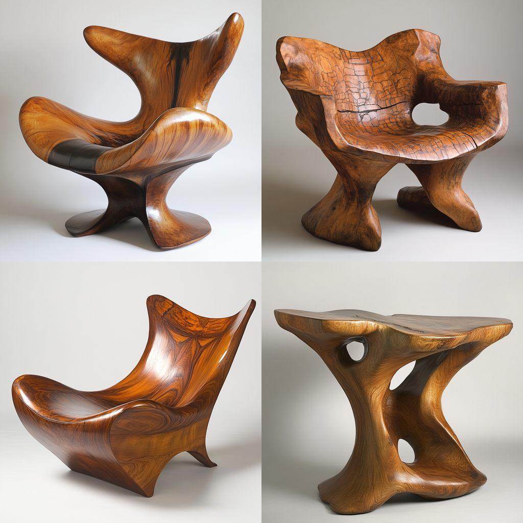 Sam Maloof style, Midjourney V6.1, render 1 of 4