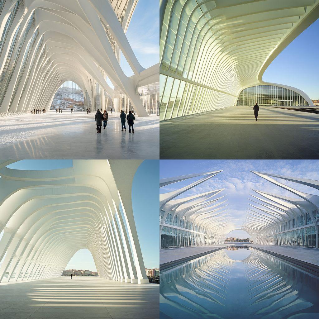 Santiago Calatrava style, Midjourney V6.1, render 1 of 4