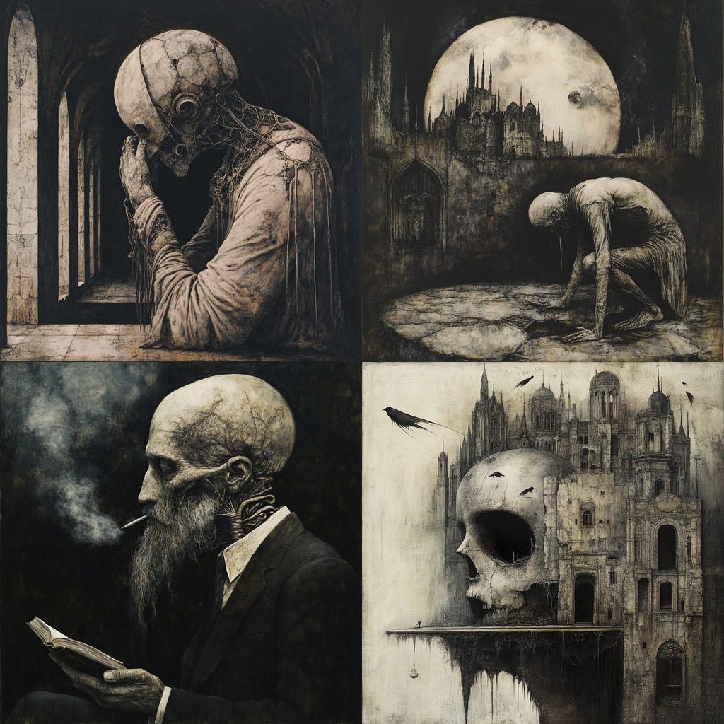 Santiago Caruso style, Midjourney V6.1, render 1 of 4
