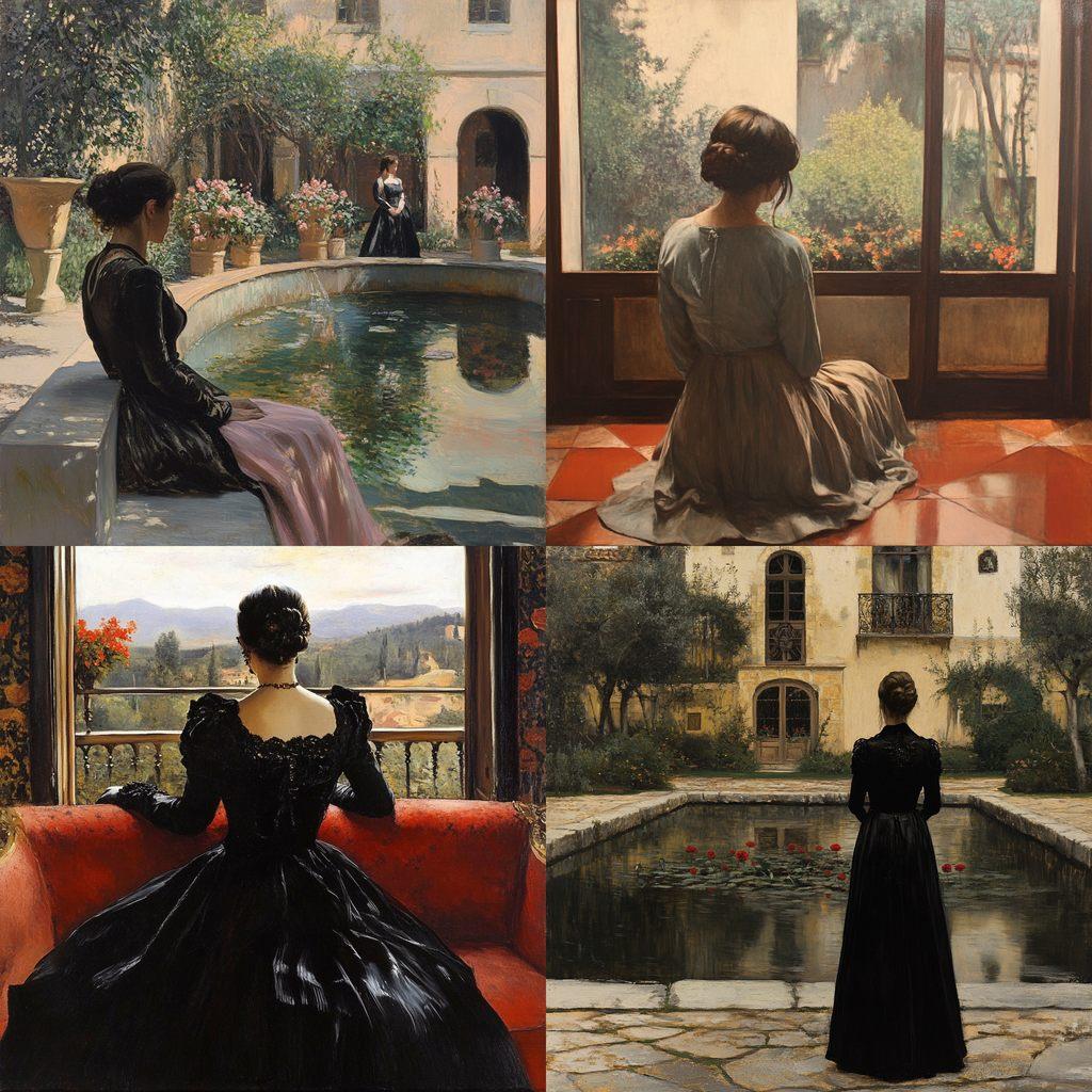 Santiago Rusinol style, Midjourney V6.1, render 1 of 4