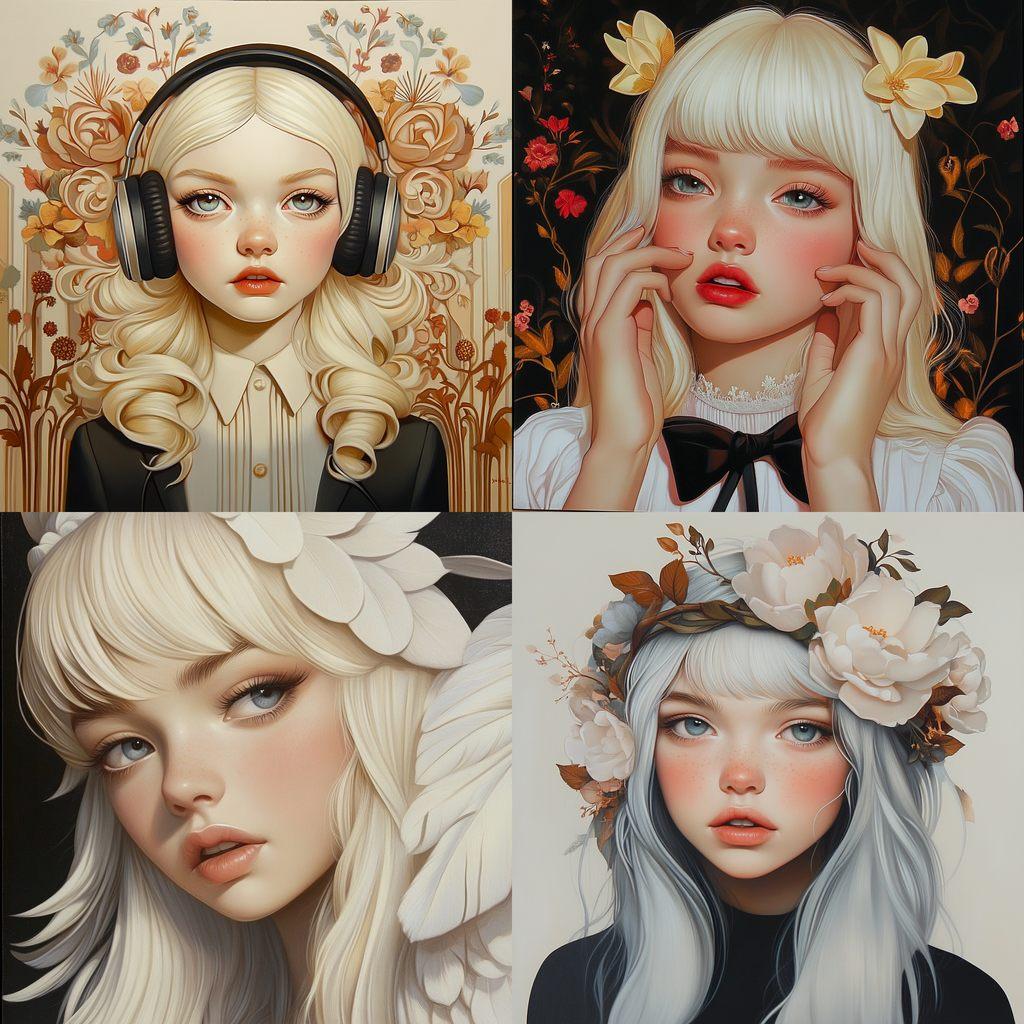 Sarah Joncas style, Midjourney V6.1, render 1 of 4