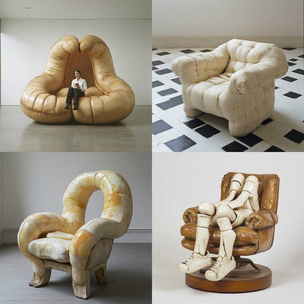 Sarah Lucas style, Midjourney V6.1, render 1 of 4