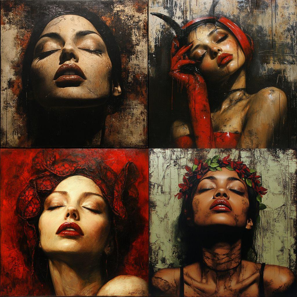 Saturno Butto style, Midjourney V6.1, render 1 of 4