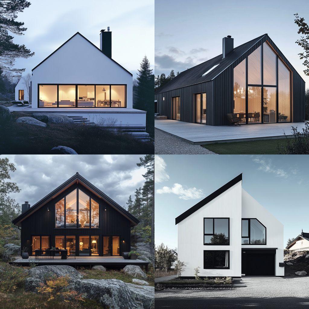 Scandinavian architecture style, Midjourney V6.1, render 1 of 4