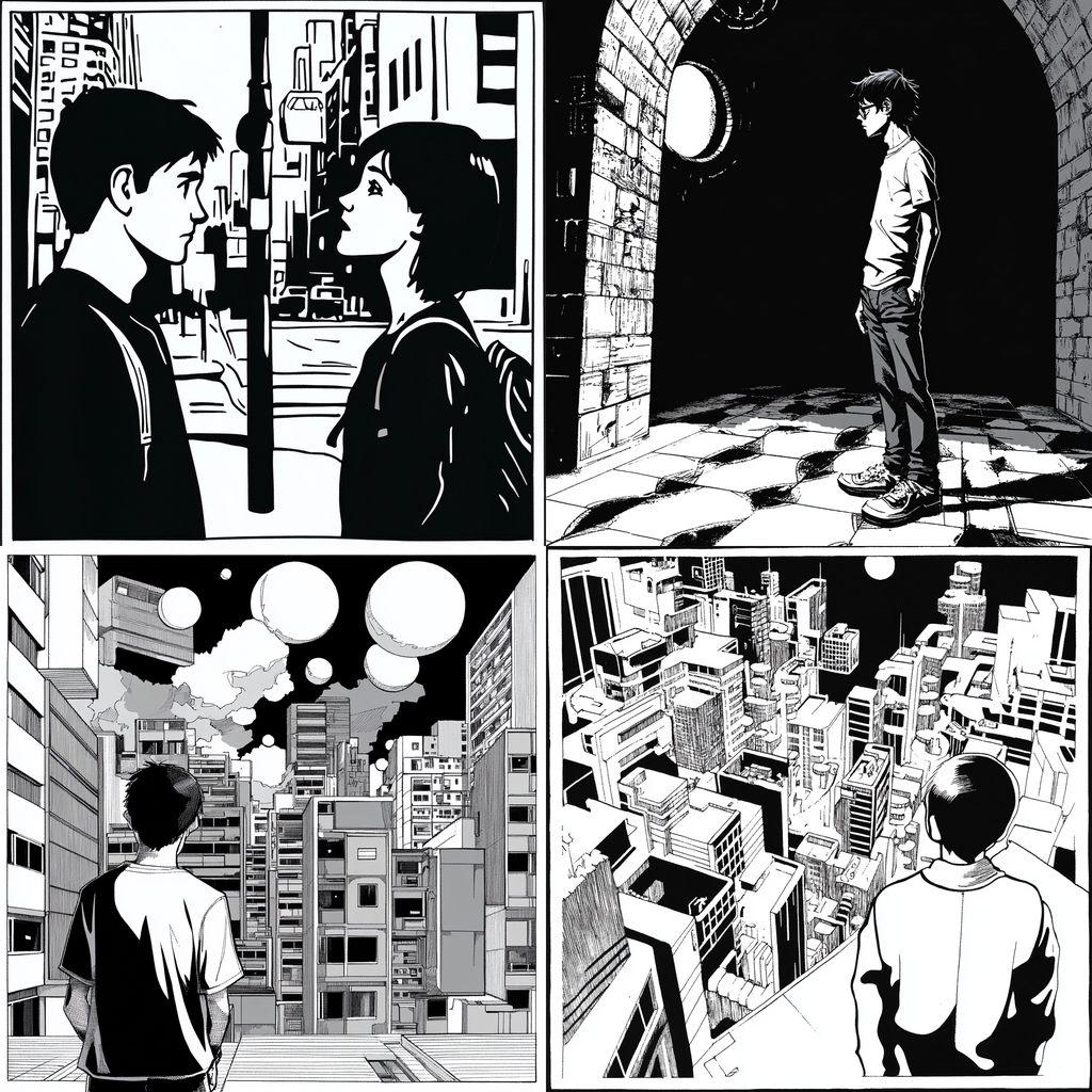 Scott McCloud style, Midjourney V6.1, render 1 of 4
