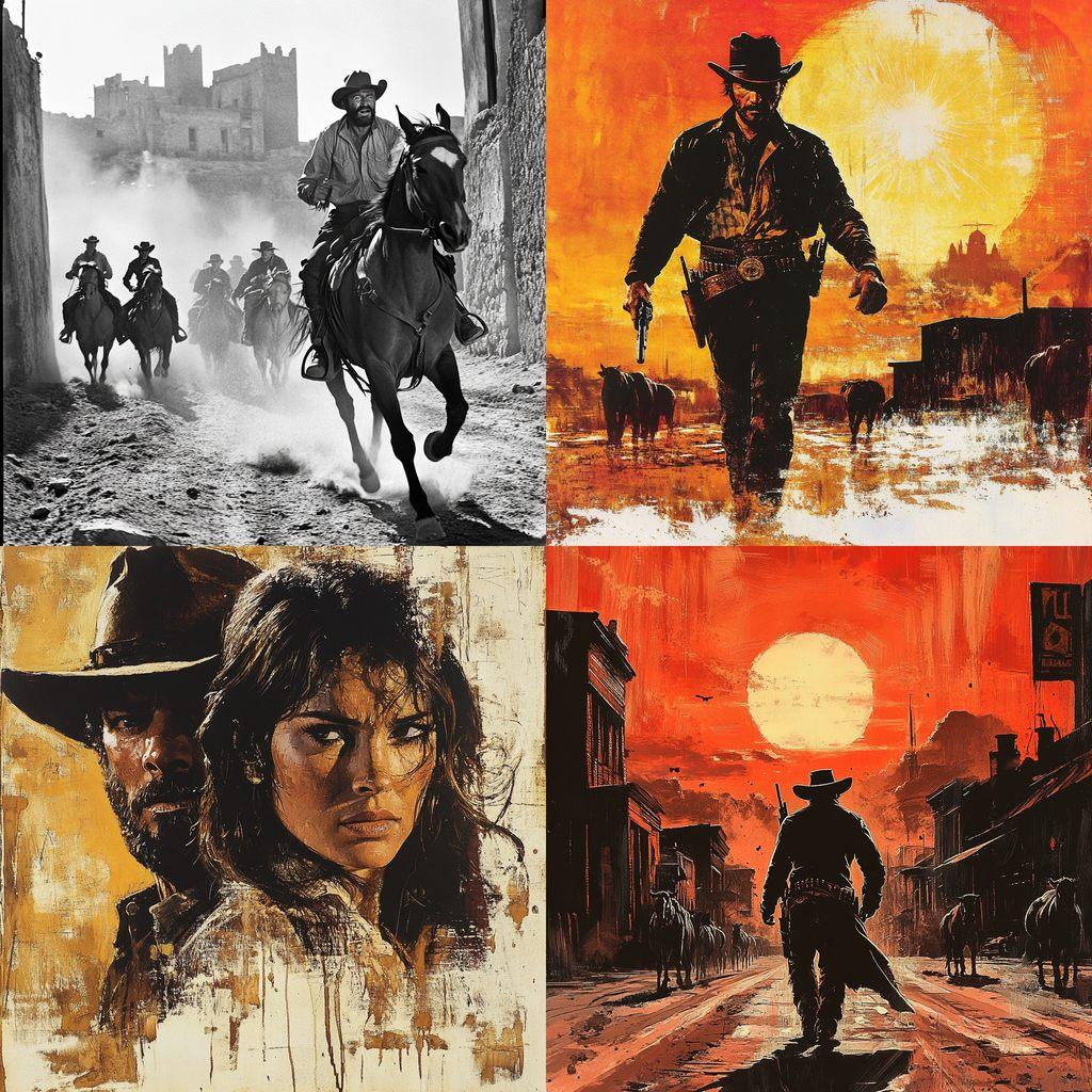 Sergio Leone style, Midjourney V6.1, render 1 of 4