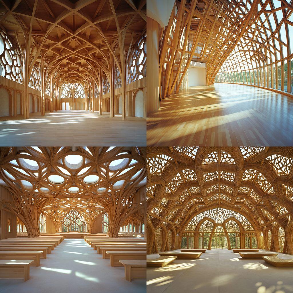 Shigeru Ban style, Midjourney V6.1, render 1 of 4