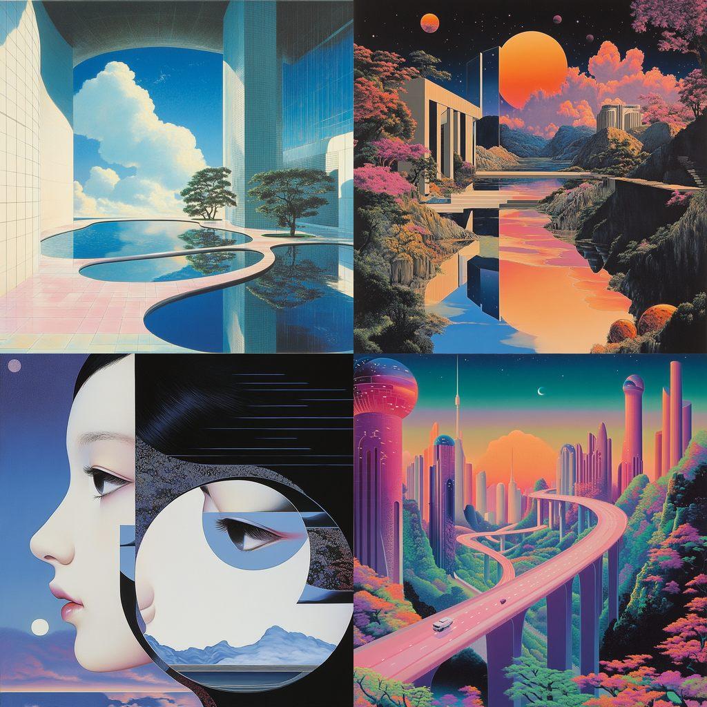 Shusei Nagaoka style, Midjourney V6.1, render 1 of 4