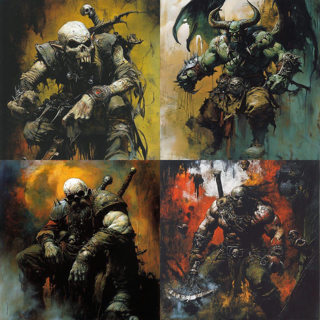 Simon Bisley style, Midjourney V6.1, render 1 of 4