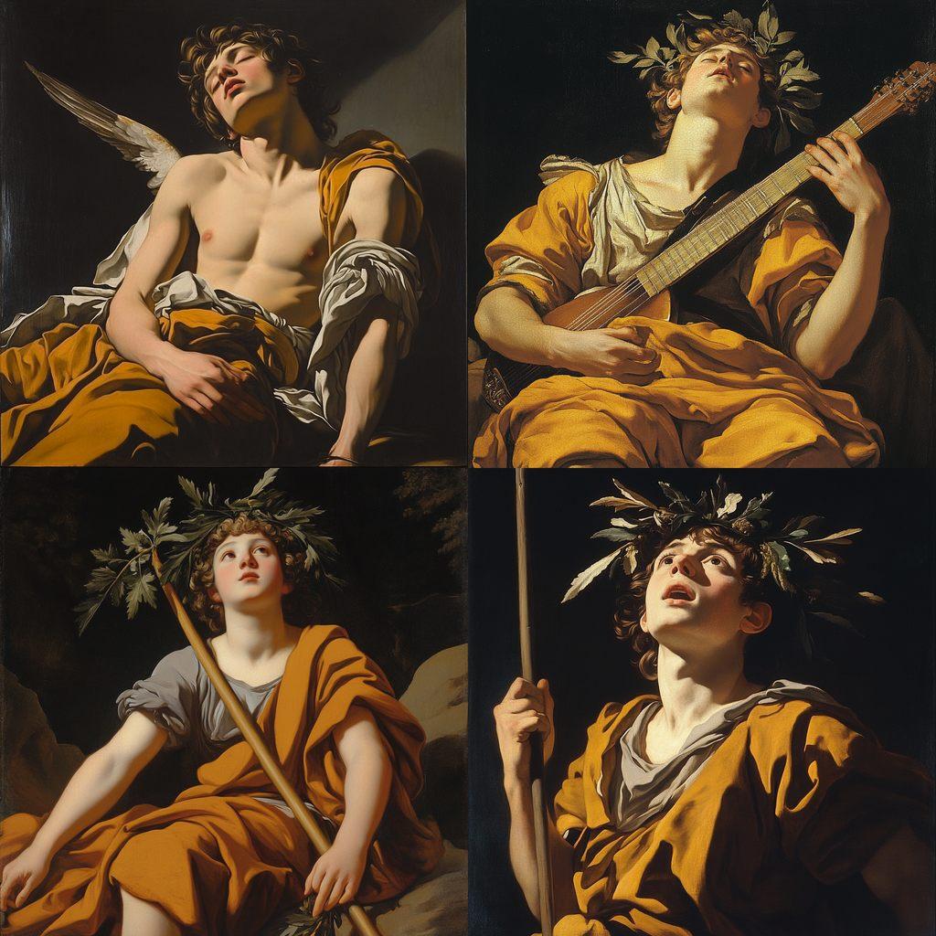 Simon Vouet style, Midjourney V6.1, render 1 of 4