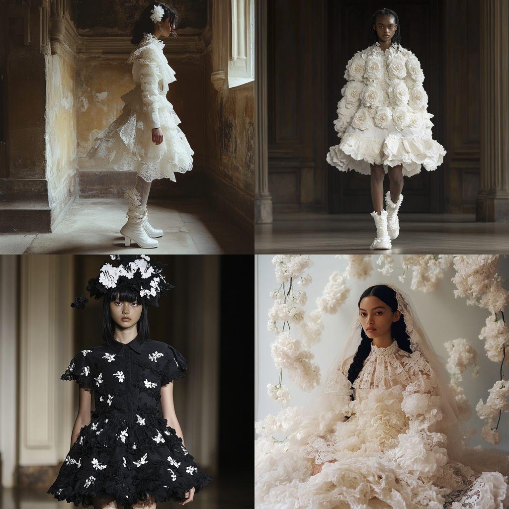 Simone Rocha style, Midjourney V6.1, render 1 of 4