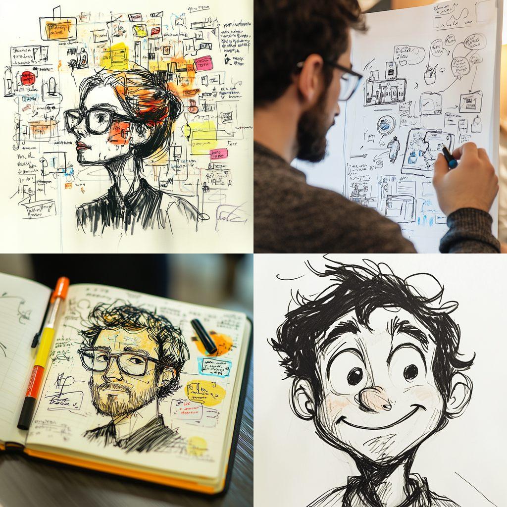 Sketchnote style style, Midjourney V6.1, render 1 of 4