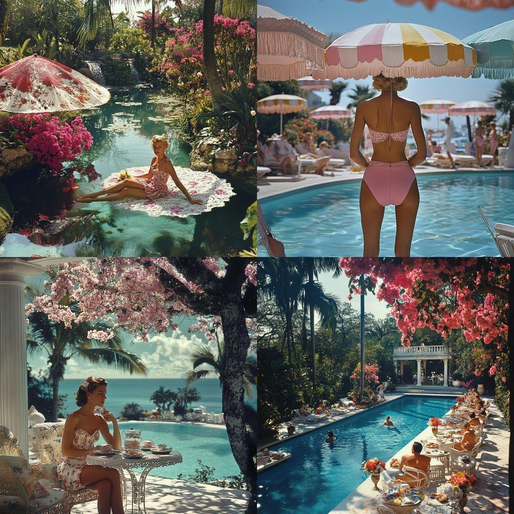 Slim Aarons style, Midjourney V6.1, render 1 of 4