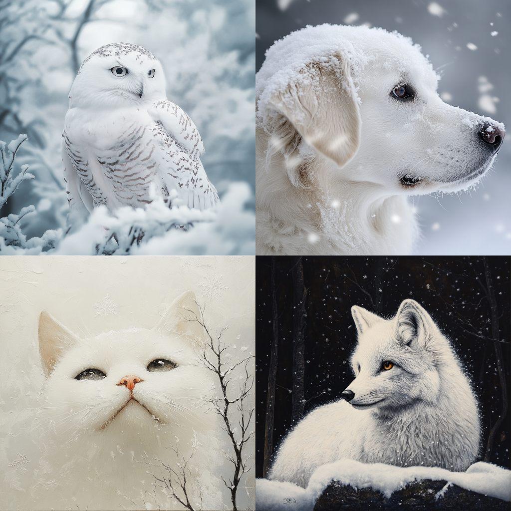 Snowy style, Midjourney V6.1, render 1 of 4
